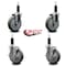 Service Caster 5'' Gray Poly Wheel Swivel 1-1/8'' Expanding Stem Caster Set 2 Brakes, 4PK SCC-EX20S514-PPUB-2-TLB-2-118 - alternate 3